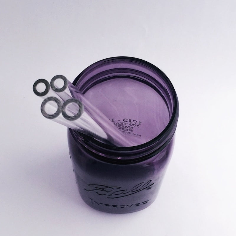Wine Glass Clear Acrylic Purple Lid Straw 8 oz Travel 9 Years